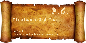 Miselbach Oxána névjegykártya